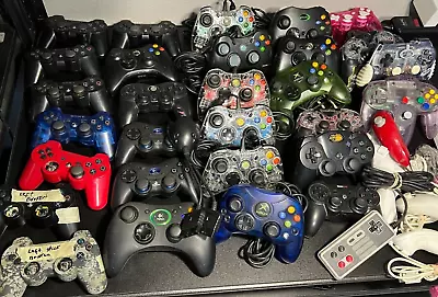 $185.95 • Buy Huge LOT Of 40+ PS3 PS2 Xbox 360 Wii Controllers FOR PARTS REPAIR