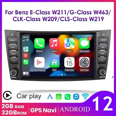 8in Android 12 Car Stereo Radio GPS Navi Carplay For Mercedes-Benz W211 E Class • $139.99