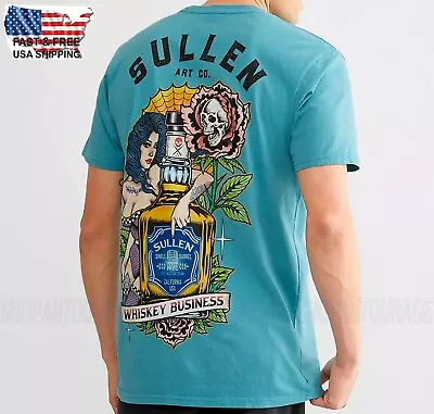 Sullen Art Collective Blue Premium Fit Graphic Tattoo Short Sleeve Men`s T-shirt • $32.50