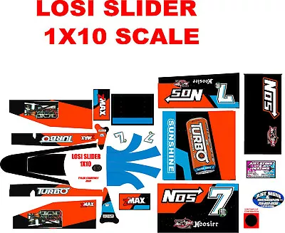 $40 • Buy Losi Slider 1/10  Wrap Kit Decal Sticker TYLER COURTNEY 2021