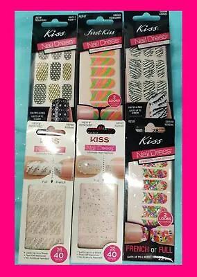 Kiss Nail Dress Polish Strips Applique Apps Stickers Wrap U PICK COLOR New Gift! • $5.22