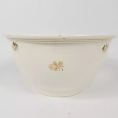 Vintage Homer Laughlin Kitchen Kraft Large Mixing Bowl Cream W/ Gold Flowers • $39.95