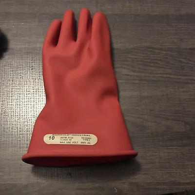 Marigold Rubber Insulating Gloves 11  Long Red Size 10. • $8.99