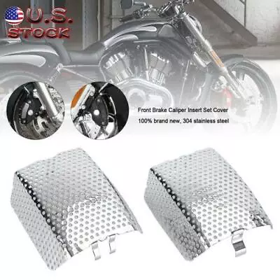 Front Brake Caliper Insert Set Cover For Touring V-Rod Street Glide 42054-05 CHR • $20.69