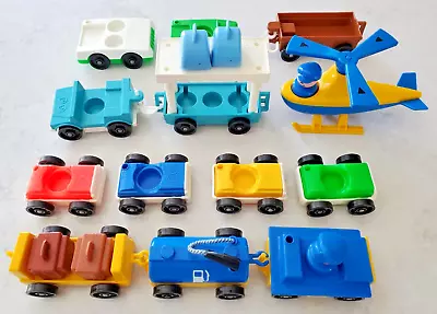 Fisher Price Little People 1981 Blue & Yellow Helicopter Zoo Vehicle Cars • $10