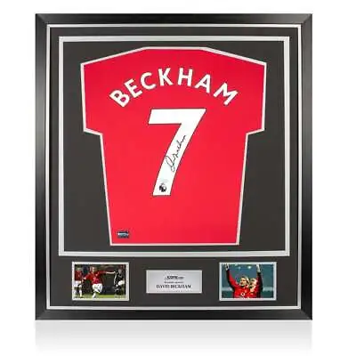 David Beckham Back Signed Manchester United 2022-23 Home Shirt In Classic Frame • £1539.99