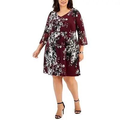 Connected Apparel Womens Printed Mini Party Fit & Flare Dress Plus BHFO 0012 • $10.99