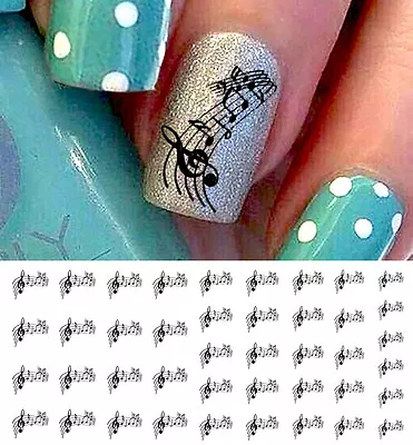 Sheet Music Notes Set #1 Nail Art Waterslide Decals - Salon Quality! • $4.99