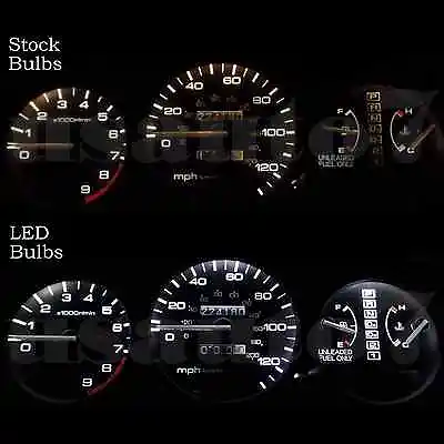 Dash Instrument Cluster Gauge WHITE SMD LED LIGHTS KIT Fits 92-95 Honda Civic EG • $12.99