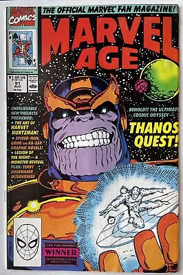 Marvel Age #91 •Thanos Cover +  Thanos Quest Preview! MidGrade • $2.99