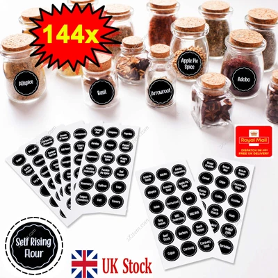 £6.89 • Buy 144Pc Waterproof Herbs & Spices Labels Herb Storage Jar Stickers Decals Tool Set