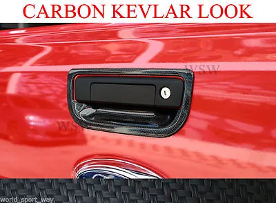 Black Carbon Back Rear Tailgate Handle Cover Ford Ranger T6 12 13 14 15 16 17 • $67.10