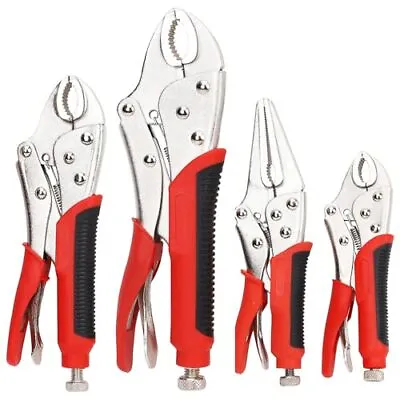 Locking Pliers Vice Grip 4 Piece Assorted Tools Vise Jaw Clamp Hand Tool Set NEW • $34.99