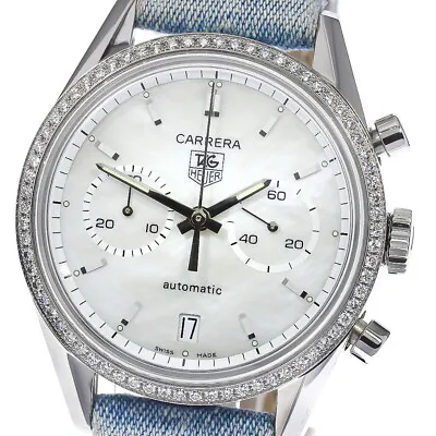 TAG HEUER Carrera CV2116 Chronograph Diamond Bezel  AT Men's Watch_773737 • $2771.60