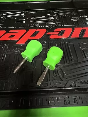 Mac Tools 2pc Stubby Screwdriver Set Rare Bright Green Brand New • £50