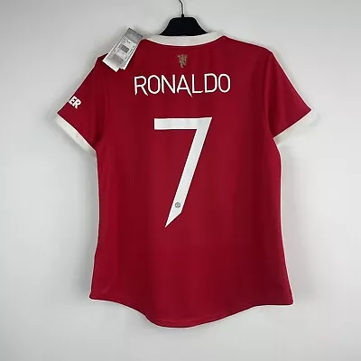 Manchester United 2021-2022 Cristiano Ronaldo Home Shirt Jersey Women’s Size L • $49
