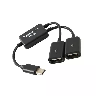 2 In 1 Single USB 3.1 Hub With 2 USB Ports Interface Compatible With (Black) • $6.58