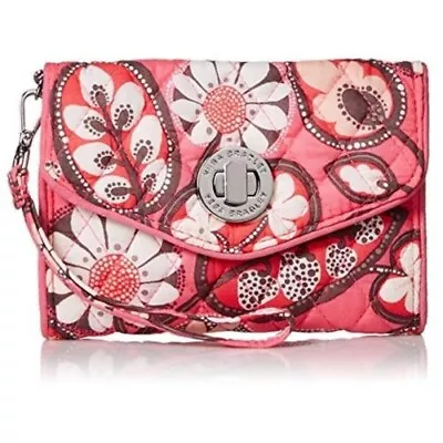 Vera Bradley Your Turn Lock Smartphone Wristlet Blush Pink Wallet Organizer • $24.23