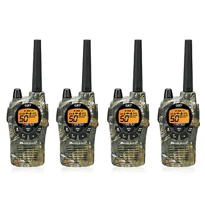 Midland GXT1050VP4 GMRS Radios - 4 Pack Bundle W/ Headsets And Chargers • $179.98