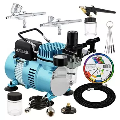 Cool Runner II Dual Fan Air Compressor Professional Airbrushing System Kit Wi... • $184.56