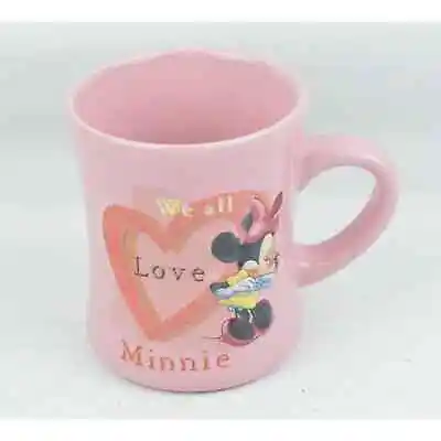 Walt Disney World Minnie Mouse Pink  We All Love Minnie  Coffee Mug Cup • $18