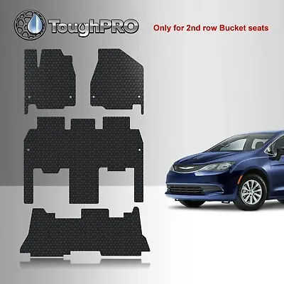 ToughPRO Floor Mats +3rd Row Black For Chrysler Voyager 2nd Row Bucket 2020-2023 • $139.95