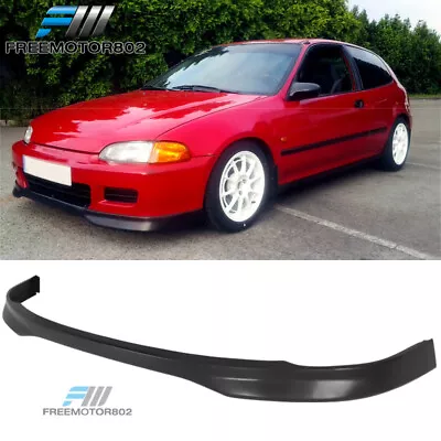 Fits 92-95 Honda Civic EG Hatchback Coupe T-R Front Bumper Lip Spoiler PP • $55.99