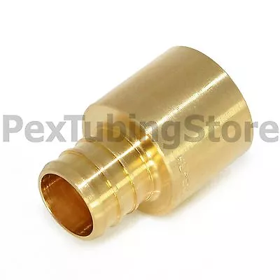 1/2  PEX X 1/2  Female Sweat Adapter - Brass Crimp Fitting • $0.99