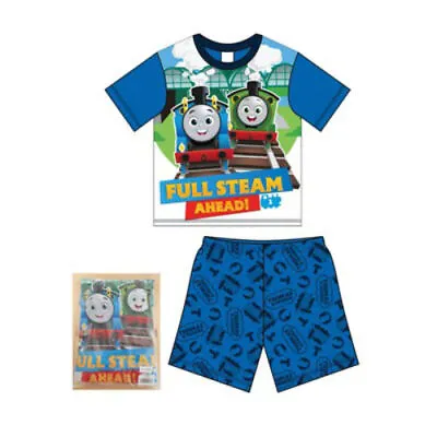 £7.59 • Buy Official Thomas The Tank Engine - Kids Pyjama Shorts Set - 12 Months To 5 Years 