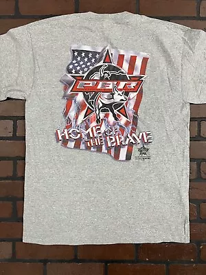 Vintage PBR Professional Bull Riding T-Shirt Home Of The Brave 2001 L Rodeo • $25.99