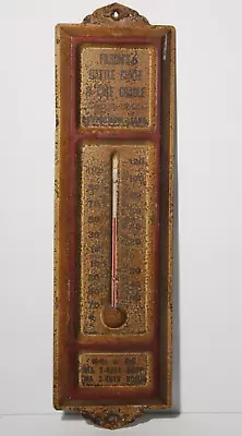 1950s VINTAGE FILSON CATTLE CHUTE ADVERTISING SIGN THERMOMETER PROTECTION KANSAS • $55.99