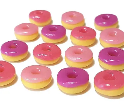 Barbi Dollhouse Miniature Food Mini Pink Donuts Tiny Cakes Pies Mix Lot 👻🧲 6pc • $9.97