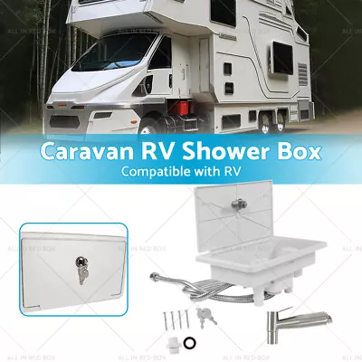 Caravan RV Shower Box Kit External With Lock Exterior Camper Trailer Boat Marine • $67.48