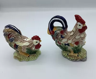 Rooster/ Hen Salt & Pepper Shakers By J. Willfred/Div Of Charles Sadek Co 60797 • $9.99