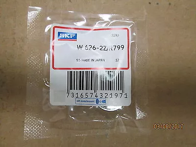 New Skf W626-2z Stainless Steel Ball Bearing Shielded 6 X 19 X 6 Mm. • $14