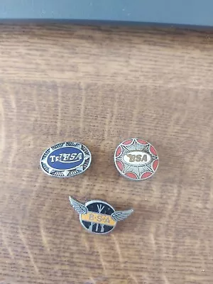 £0.99 • Buy Vintage Original BSA Motorcycle Enamel Pin Badges X 3