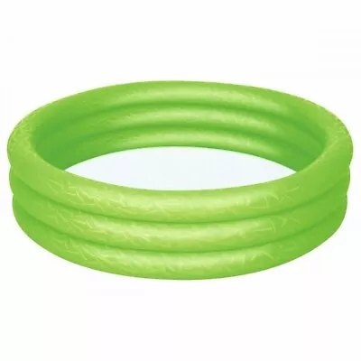 Bestway Paddling Pool  3-Ring Round Inflatable Pool 1.22m X 25cm 48  X 10  Green • £4.99