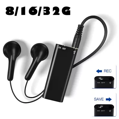 Mini Spys Audio Recorder Voice Recorder 375hr Noise Reduction Dictaphone Record • $28.55