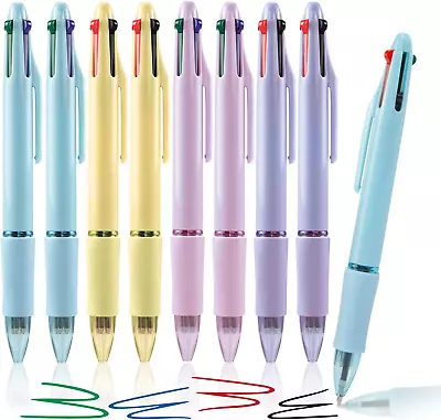 Multicolor Pen In One Ballpoint Pen 4-In-1 Multi Colored Pens Retractable Ball • $7.23