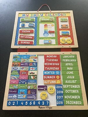 Melissa & Doug 19253 My First Daily Magnetic Calendar. Used Set As Seen • £6.99