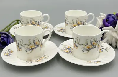£24.99 • Buy Aynsley Just Orchids Set Of 4 X Coffee Cups And Saucers.