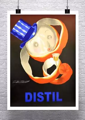 Distil Orange Liquor Vintage Advertising Poster Canvas Giclee Print 24x32 In. • $57.72