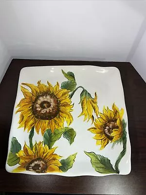 Maxcera Sunflower Large 11  Dinner Plate / Tray • $14.99