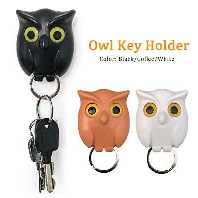 £3.36 • Buy Wall Mounted Key Holder Hook Magnetic Keychain Decoration Owl Shape Durable Cute
