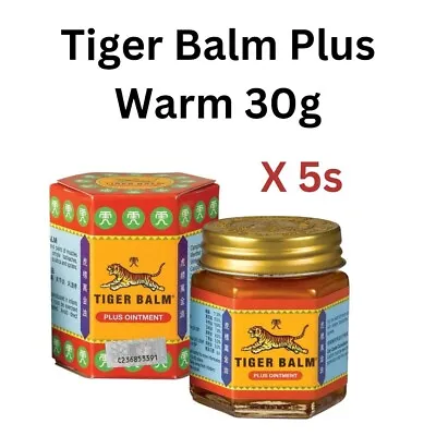 5 Pack Tiger Balm Red Ointment Muscular Arthritis Ache Pain Relief Warm 30g • $39.90