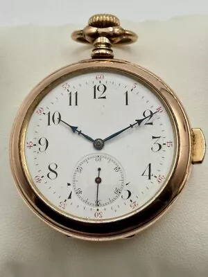 Antique Repeater Pocket Watch Gold Filled White Dial Manual • $1890