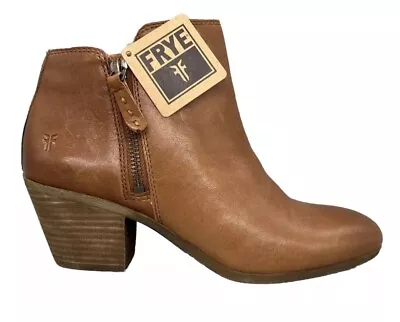 NEW! Frye JUDITH Ankle Bootie Boots Sz 8.5 8 1/2 Western Leather Cognac • $40