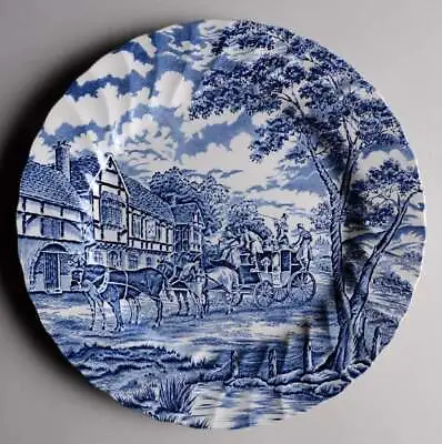 Myott Staffordshire Royal Mail Blue Dinner Plate 410265 • $15.99