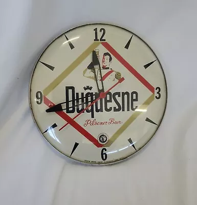 VINTAGE 1950s Duquesne Beer Pittsburgh Wall Clock WORKS • $299.99