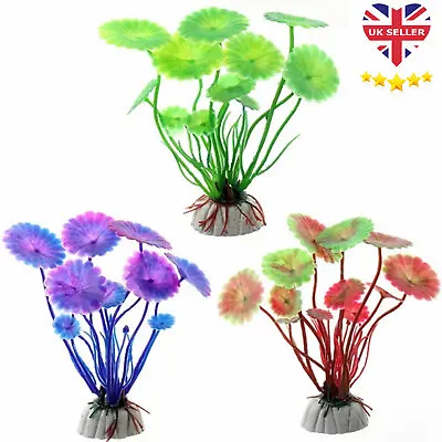 £2.95 • Buy Artificial Aquarium Plants Fake Plastic Fish Tank Aquatic Decoration Ornament UK